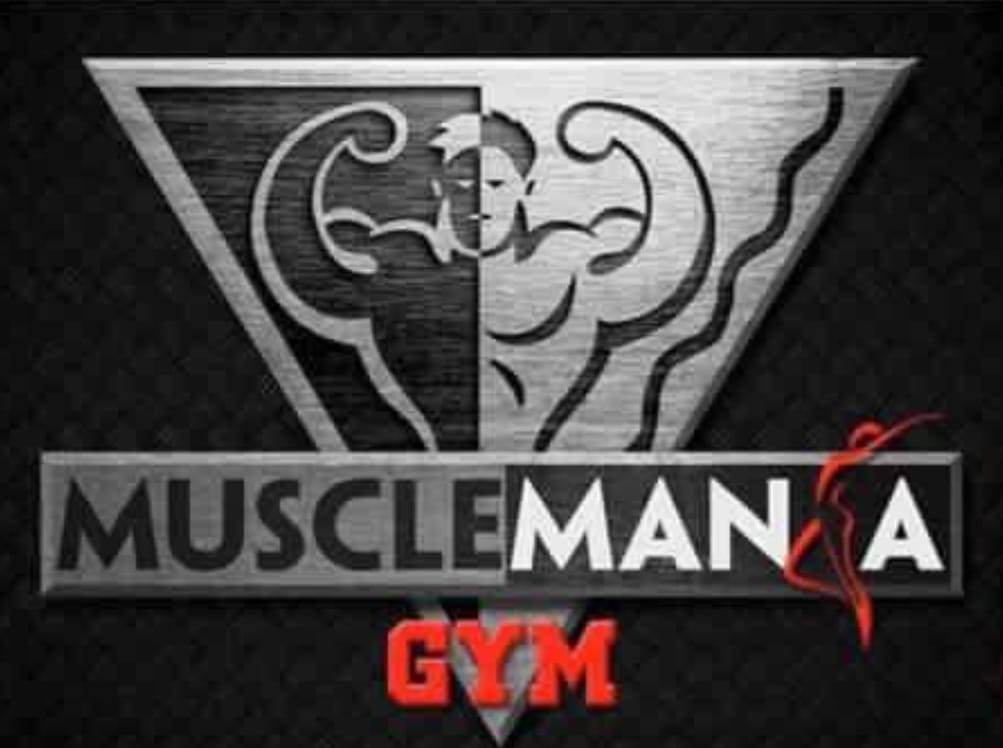 Logo del gimnasio muslcemania