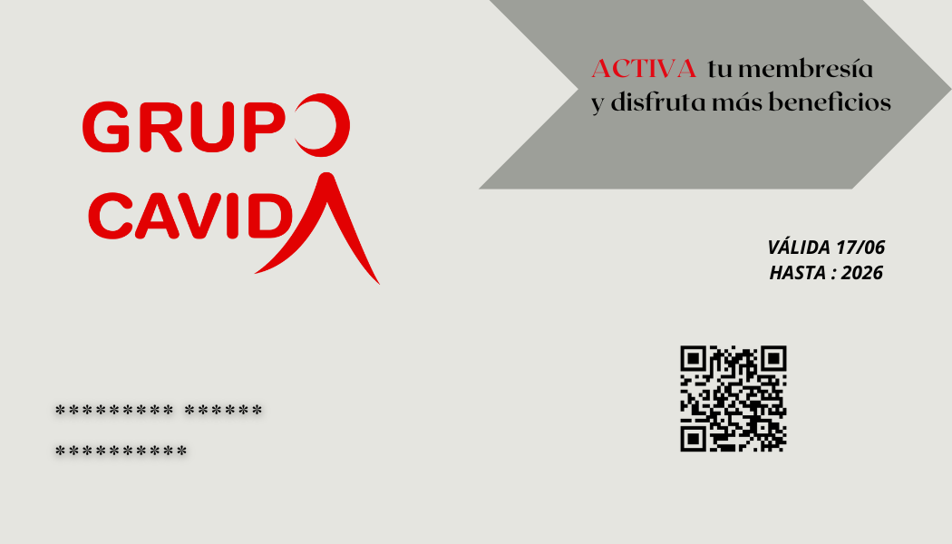 Imagen frontal de la tarjeta cavida